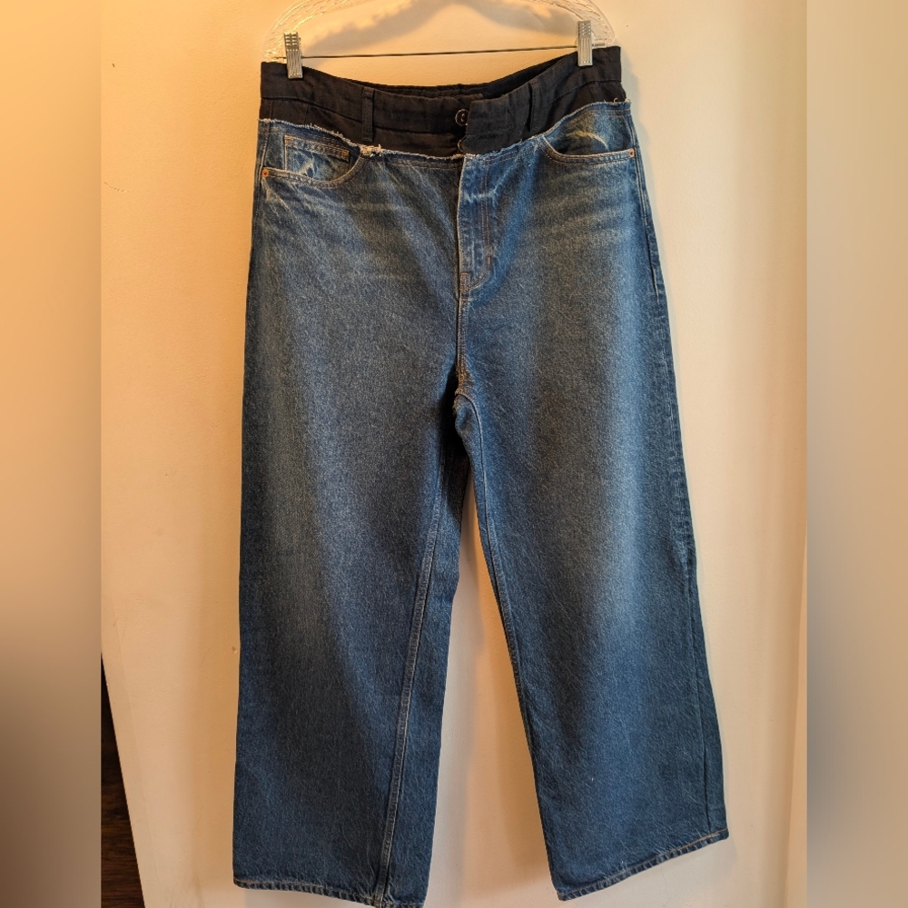 Reformation Cary Tailored High Rise Slouchy Wide Leg Jeans Size 31 - Picture 5 of 17